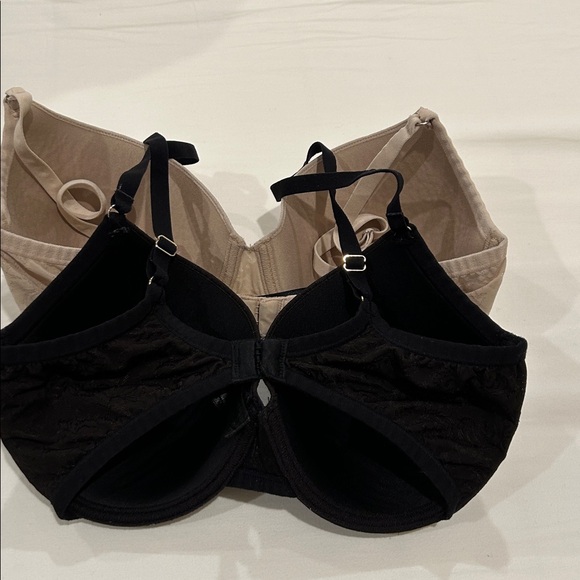 X 2 Natori Sheer Jacquard Black and Beige Bra - Picture 4 of 5